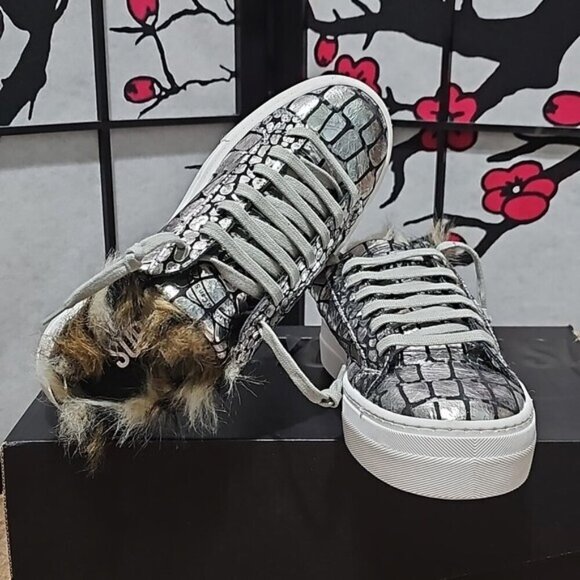 P448 Clara Leather Faux Fur Lined Slip-On Shoes Size 35 - Picture 9 of 10